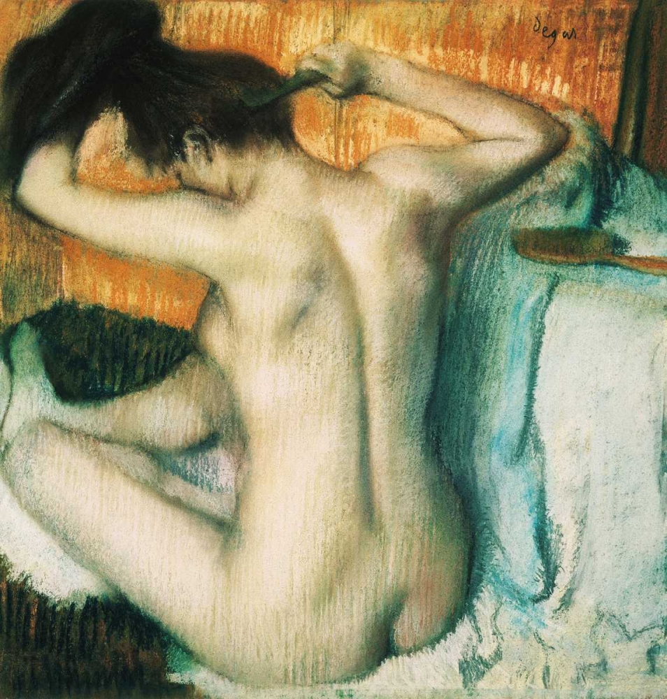 Woman Combing her Hair art print by Edgar Degas for $57.95 CAD