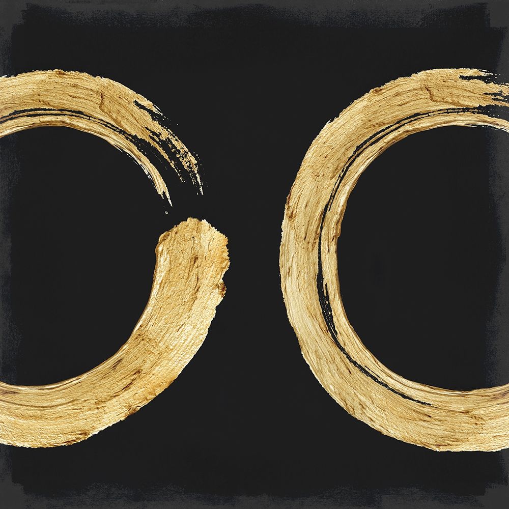 Gold Zen Circle on Black II art print by Ellie Roberts for $57.95 CAD
