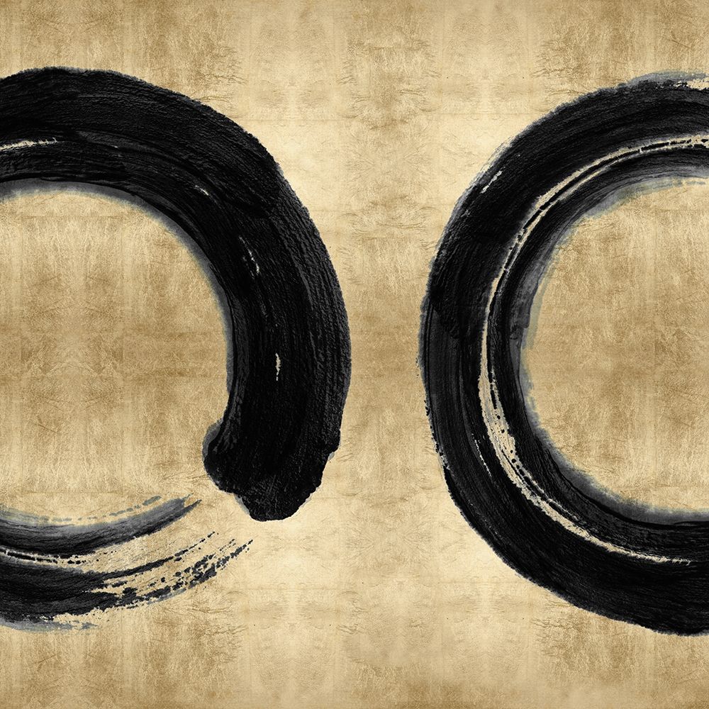 Black Zen Circle on Gold II art print by Ellie Roberts for $57.95 CAD