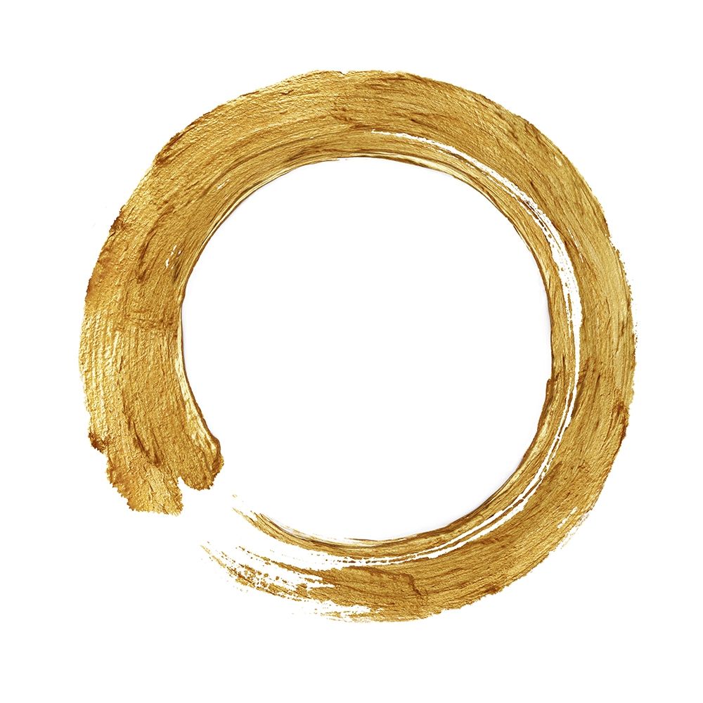 Gold Zen Circle on White I art print by Ellie Roberts for $57.95 CAD