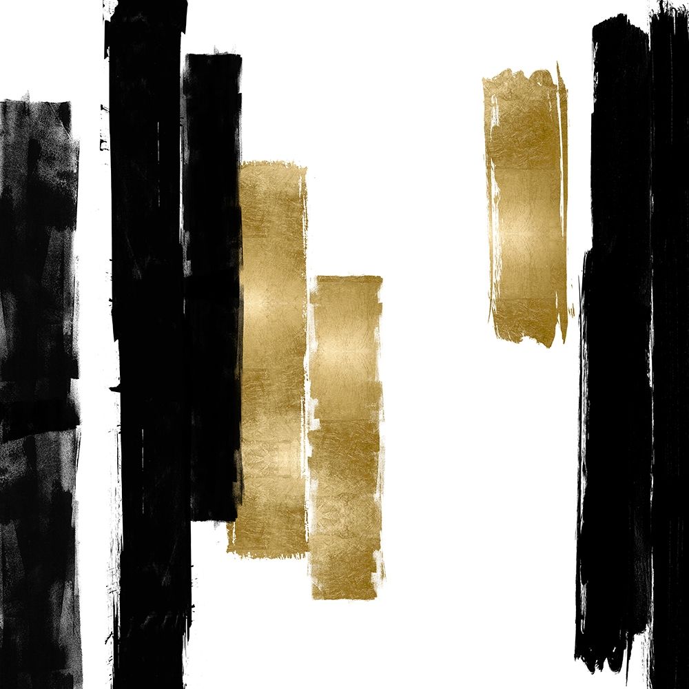 Vertical Black and Gold I art print by Ellie Roberts for $57.95 CAD