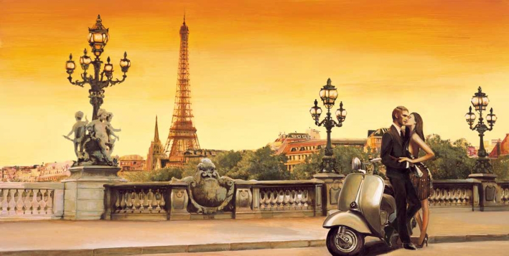 Lovers in Paris art print by Edoardo Rovere for $57.95 CAD