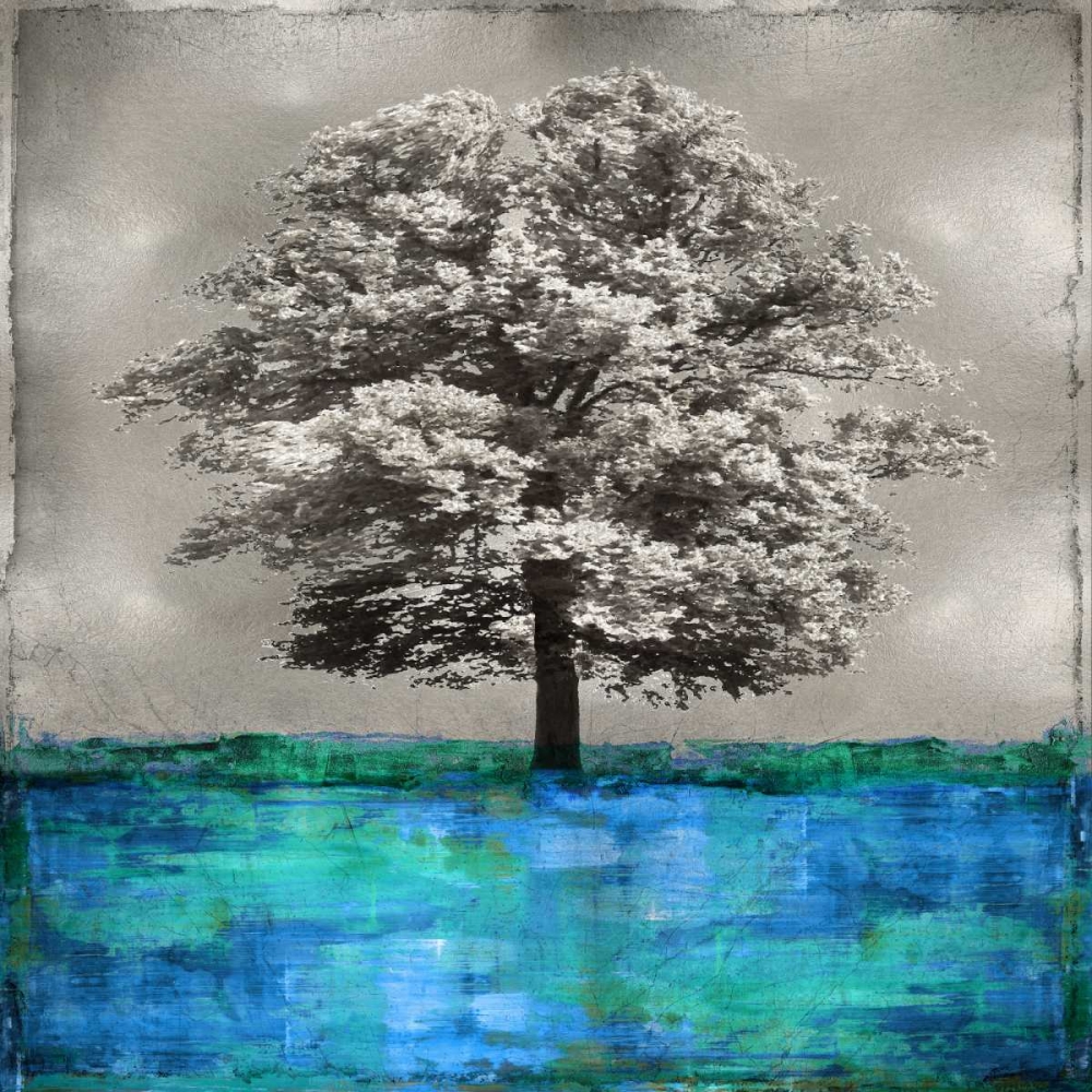 Stately - Blue on Silver art print by Eric Turner for $57.95 CAD