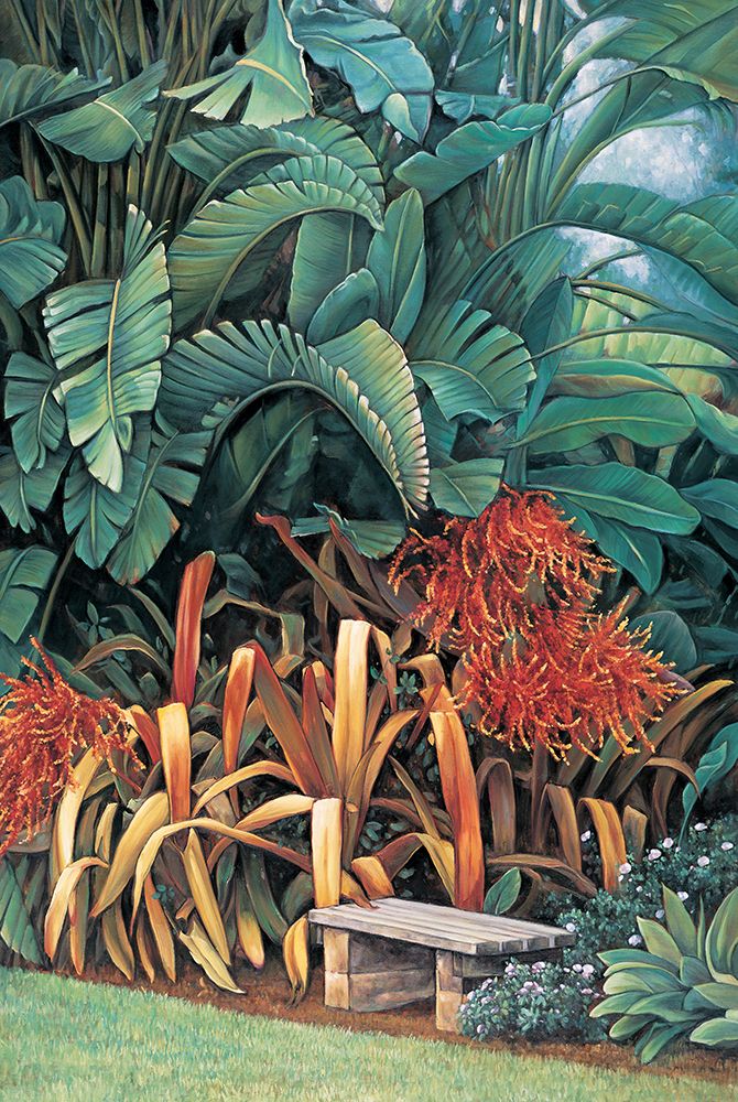 Tropical Garden II art print by Elizabeth Wright for $57.95 CAD