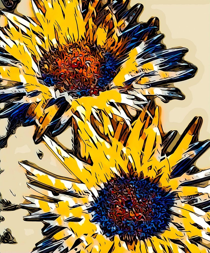 Blue and Yellow Pop art print by Heidi Bannon for $57.95 CAD
