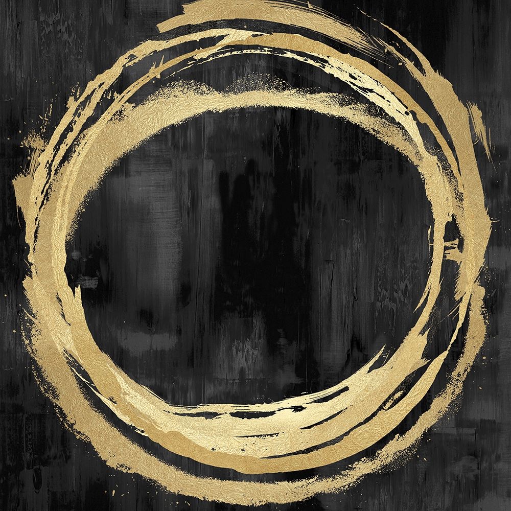 Circle Gold on Black II art print by Natalie Harris for $57.95 CAD