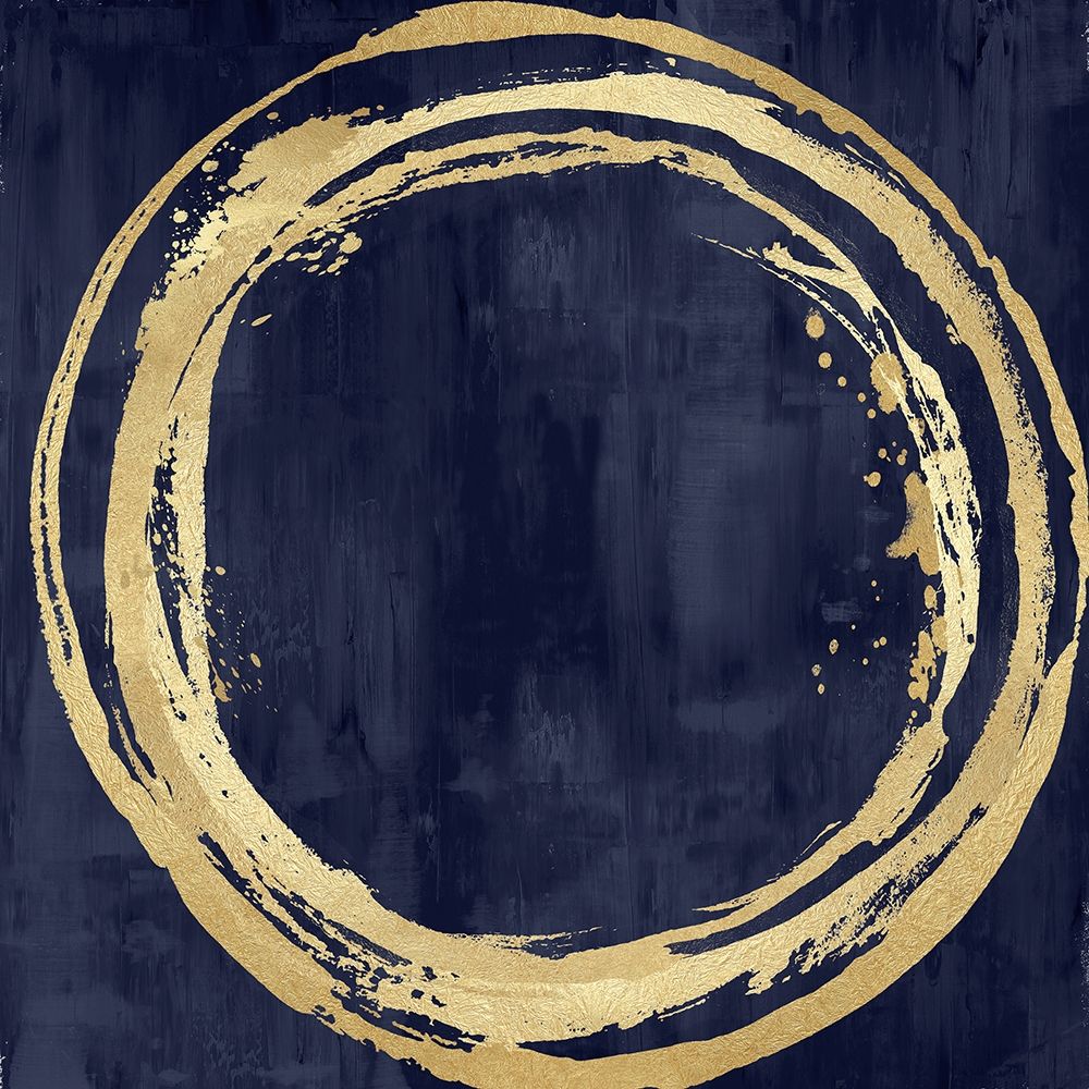 Circle Gold on Blue I art print by Natalie Harris for $57.95 CAD