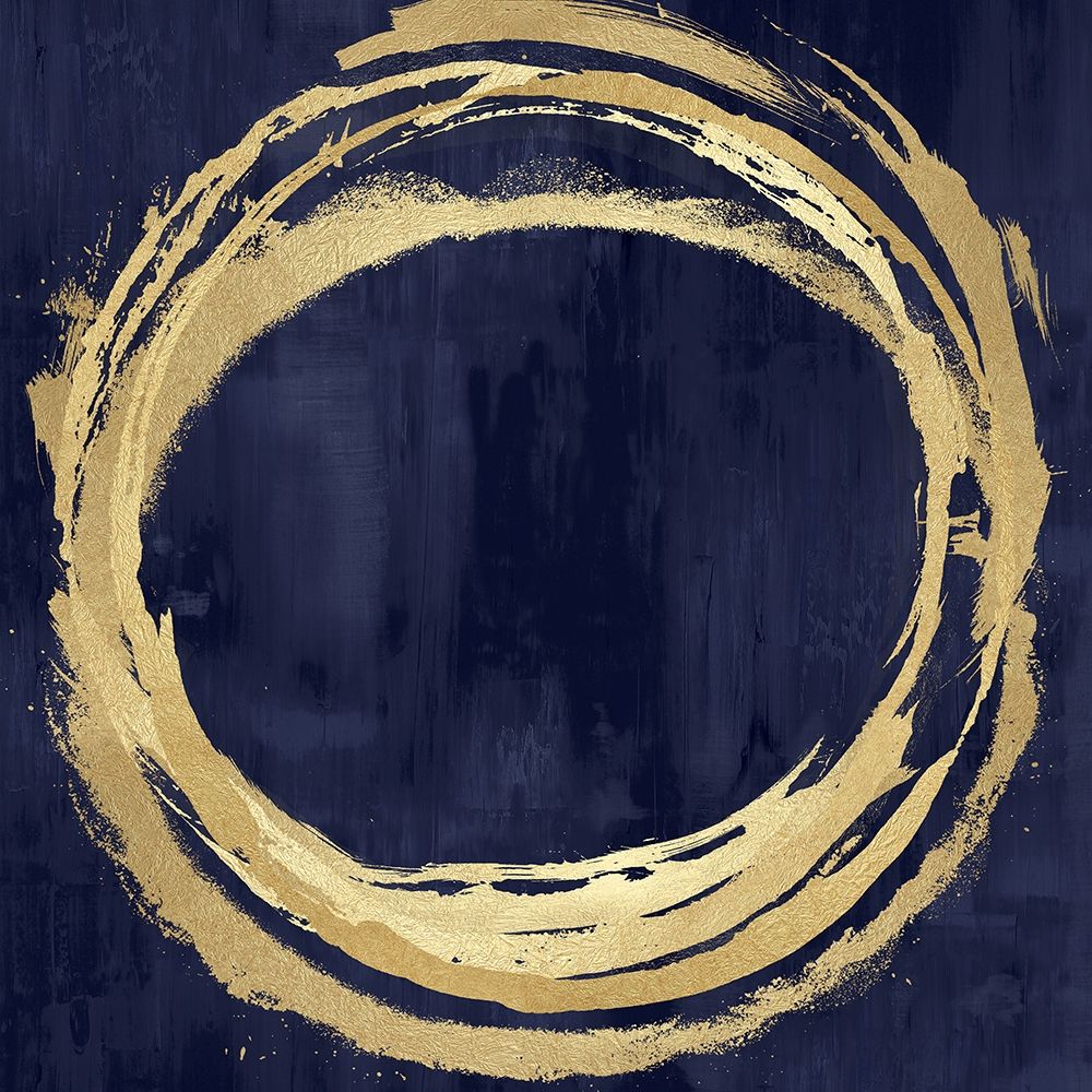 Circle Gold on Blue II art print by Natalie Harris for $57.95 CAD