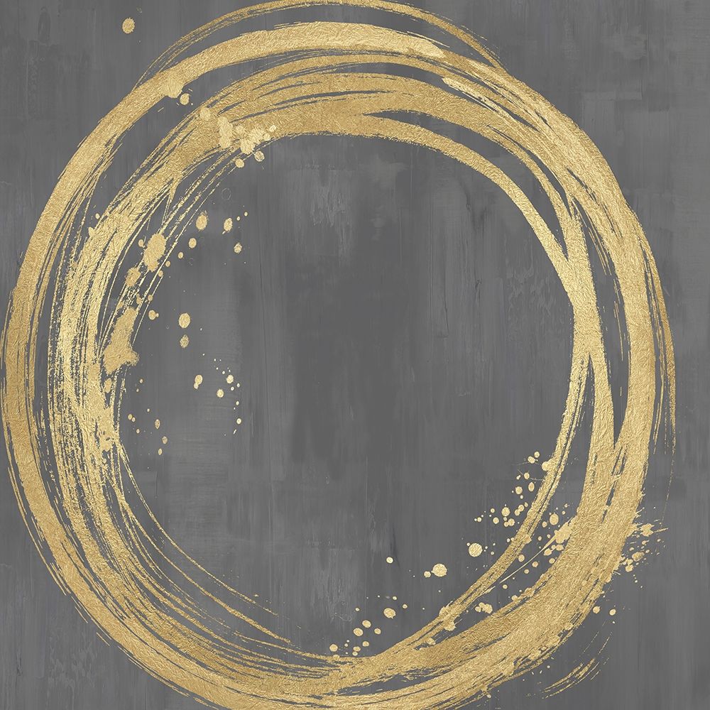 Circle Gold on Gray I art print by Natalie Harris for $57.95 CAD