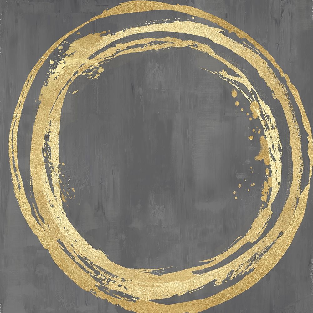 Circle Gold on Gray II art print by Natalie Harris for $57.95 CAD