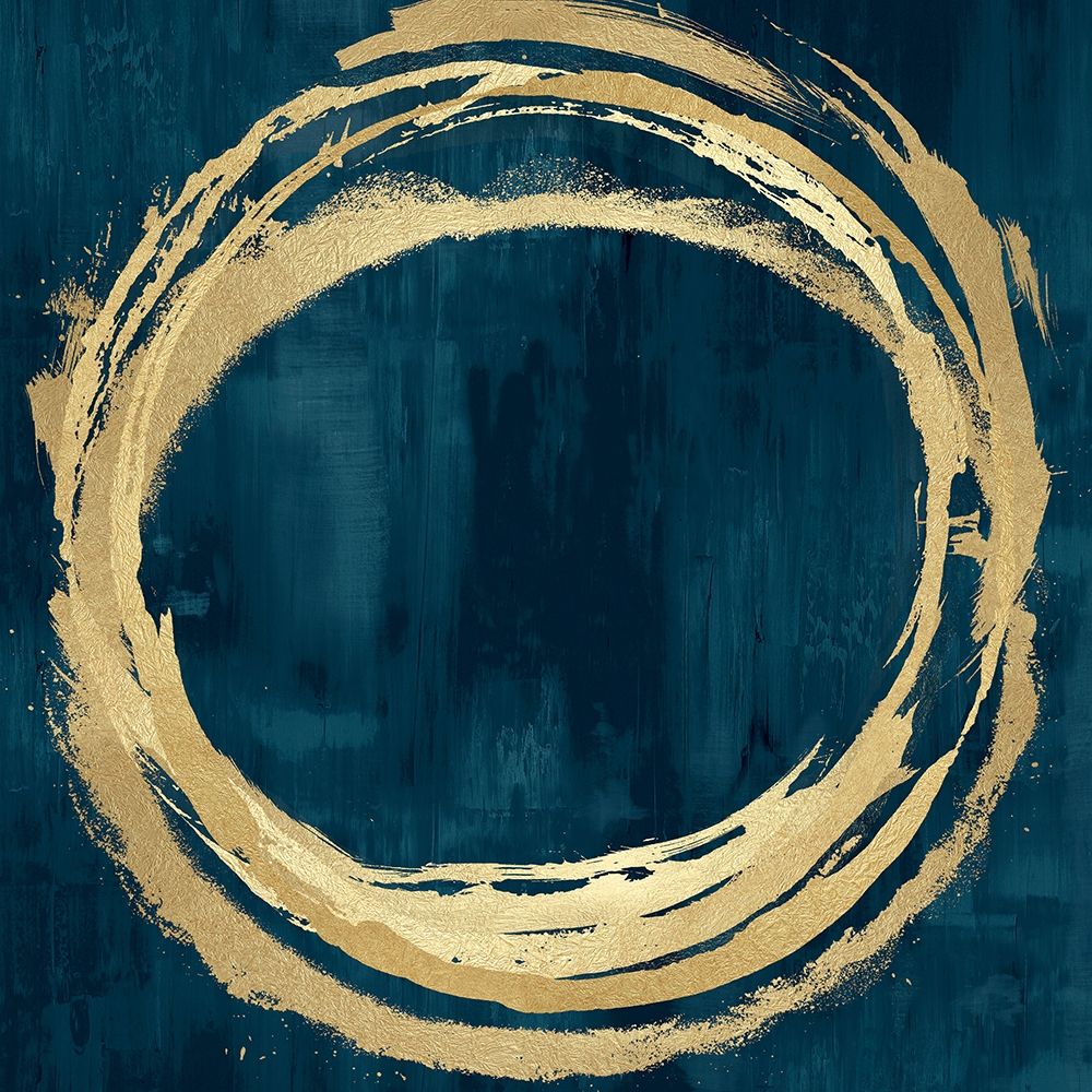 Circle Gold on Teal II art print by Natalie Harris for $57.95 CAD