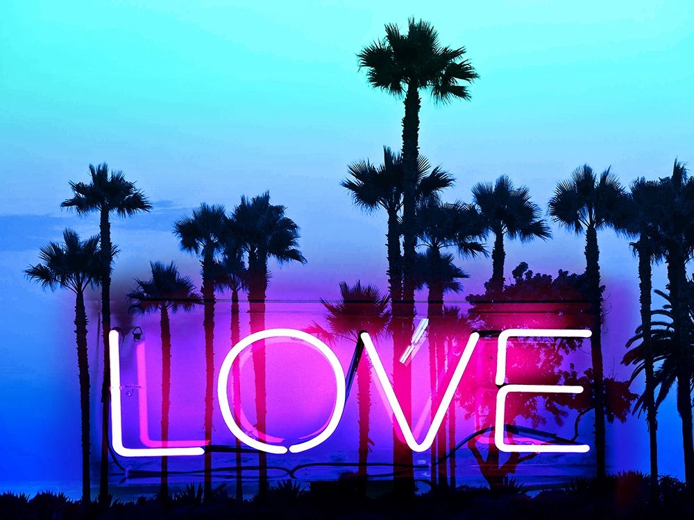 Neon Love Palms PB art print by Hailey Carr for $57.95 CAD
