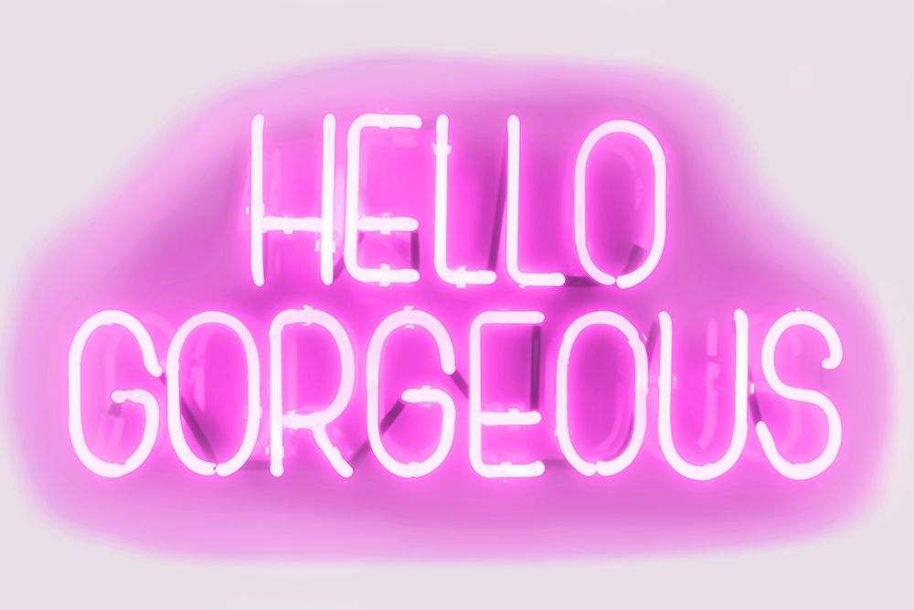 Neon Hello Gorgeous PW art print by Hailey Carr for $57.95 CAD