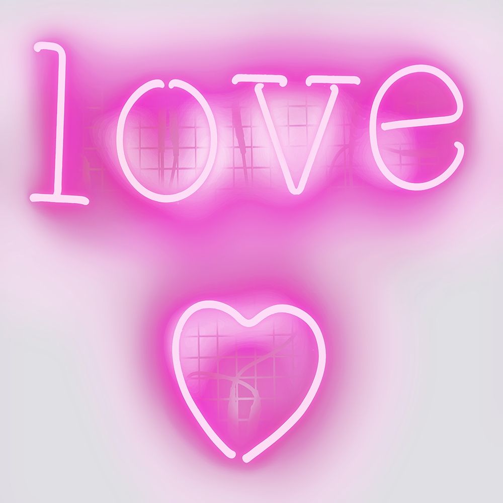 Neon Love Heart PW art print by Hailey Carr for $57.95 CAD