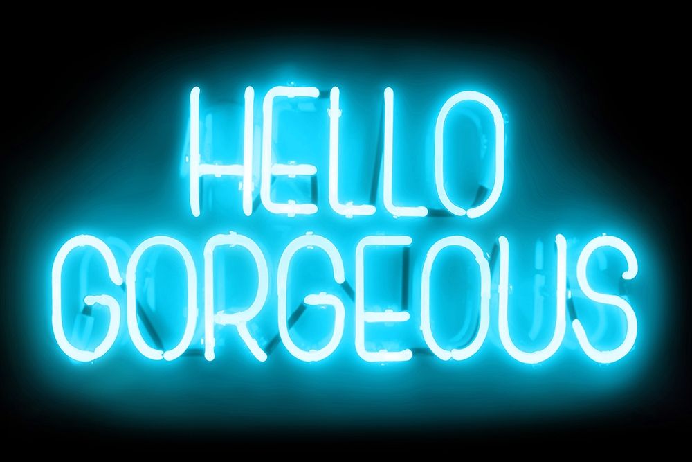 Neon Hello Gorgeous AB art print by Hailey Carr for $57.95 CAD