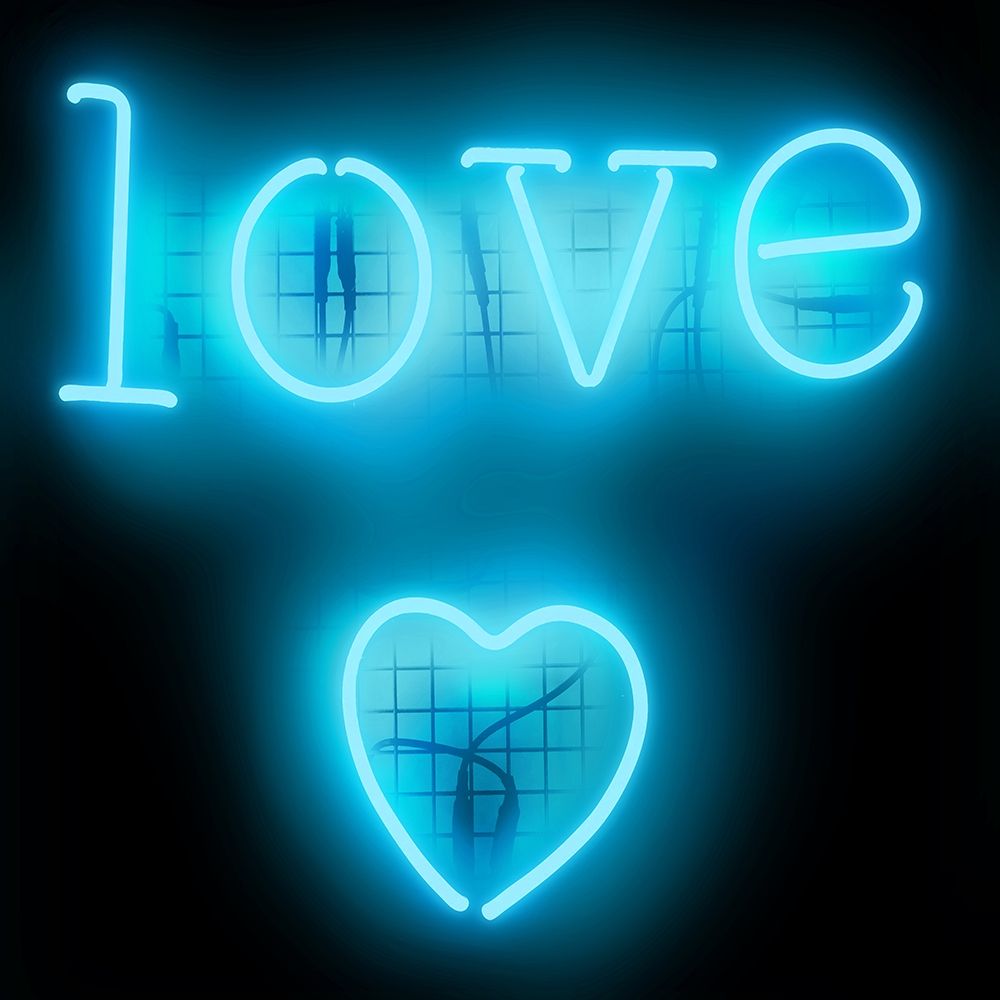 Neon Love Heart AB art print by Hailey Carr for $57.95 CAD