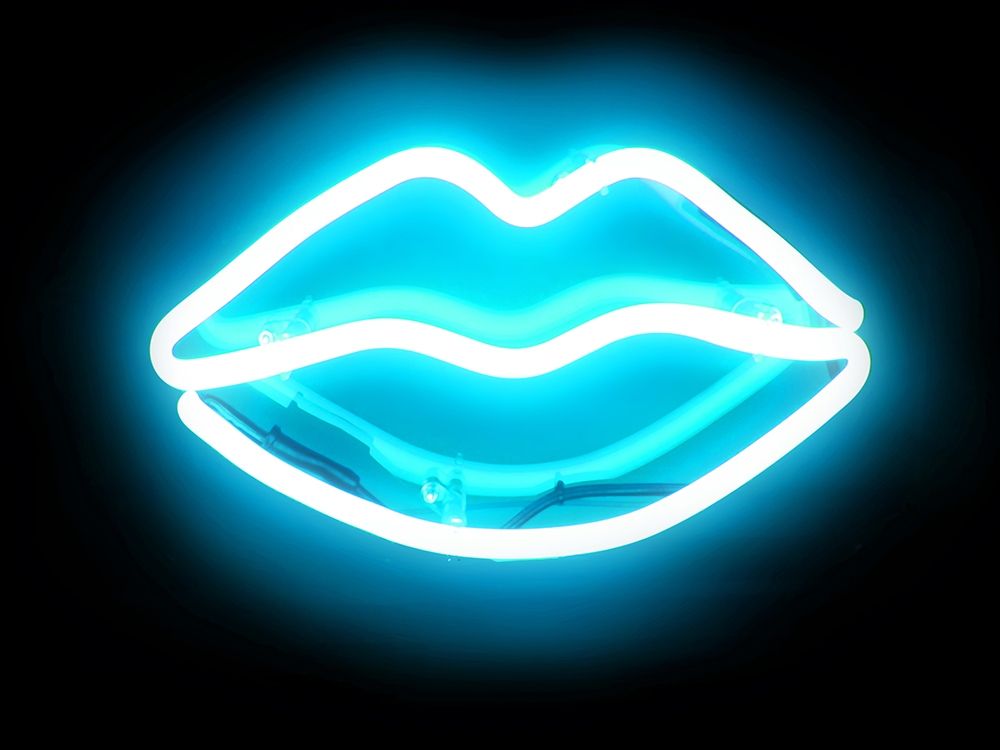 Neon Lips AB art print by Hailey Carr for $57.95 CAD