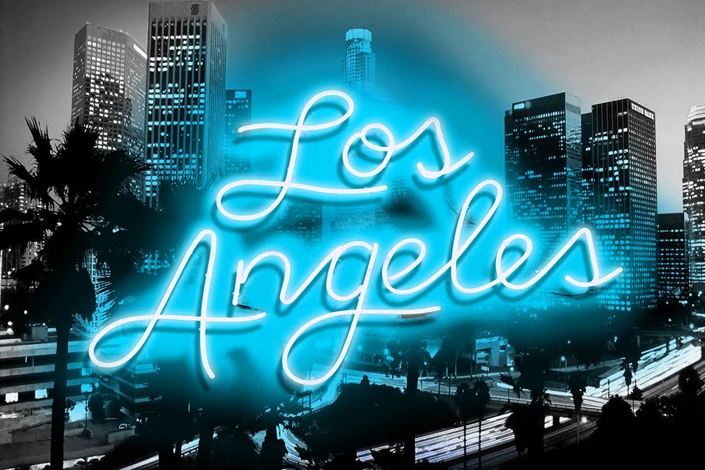 Neon Los Angeles AB art print by Hailey Carr for $57.95 CAD