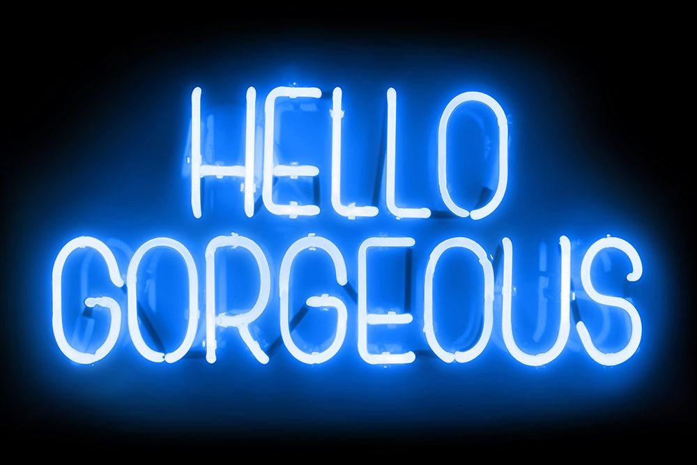 Neon Hello Gorgeous BB art print by Hailey Carr for $57.95 CAD