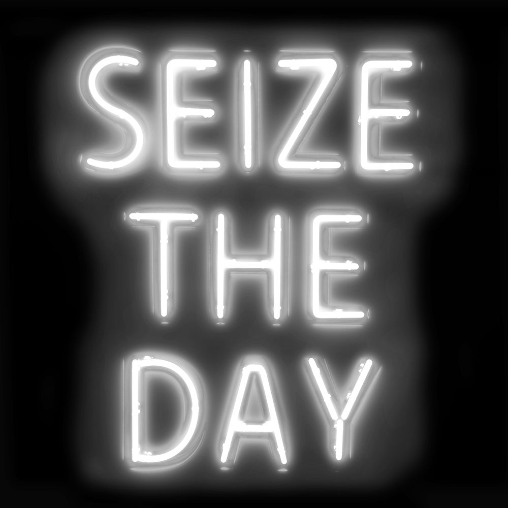 Neon Seize The Day WB art print by Hailey Carr for $57.95 CAD
