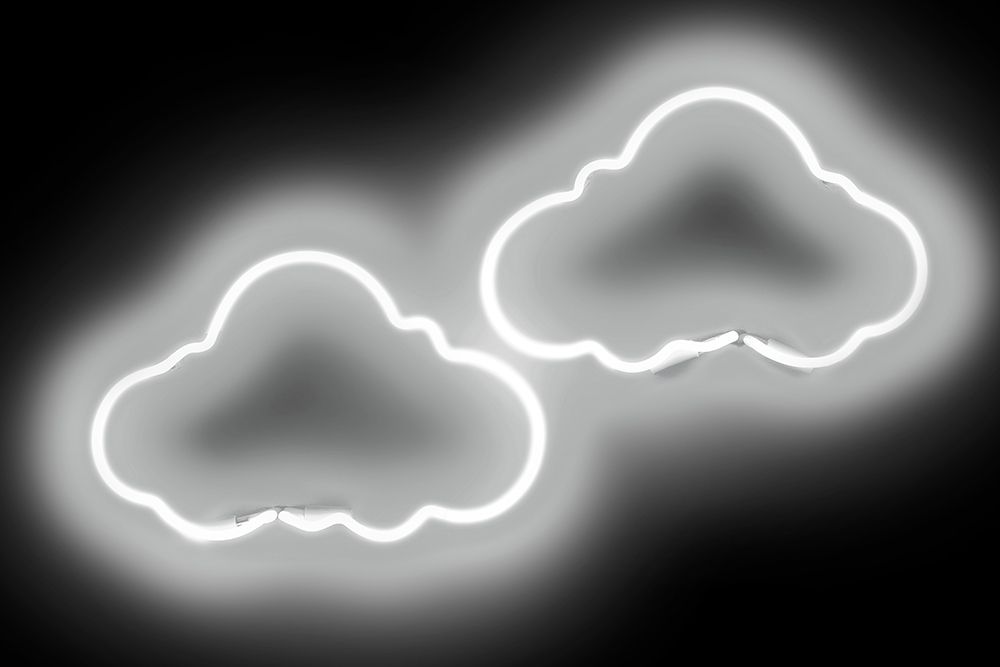 Neon Clouds WB art print by Hailey Carr for $57.95 CAD