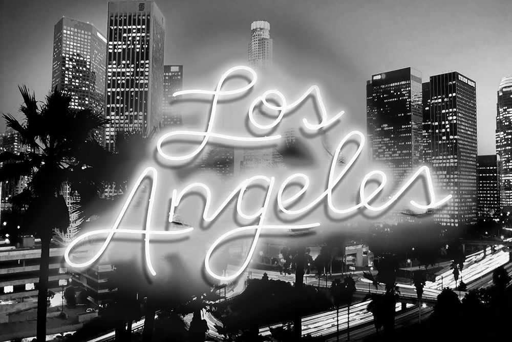 Neon Los Angeles WB art print by Hailey Carr for $57.95 CAD