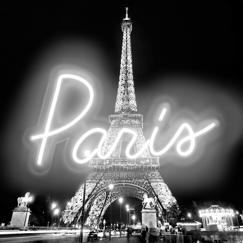 Neon Paris WB art print by Hailey Carr for $57.95 CAD