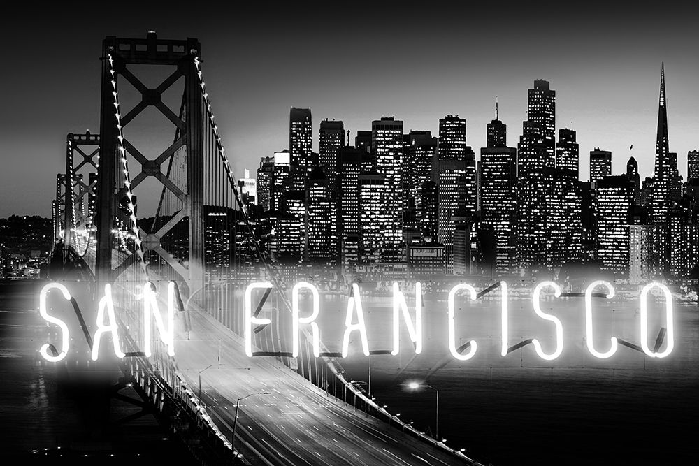 Neon San Francisco WB art print by Hailey Carr for $57.95 CAD