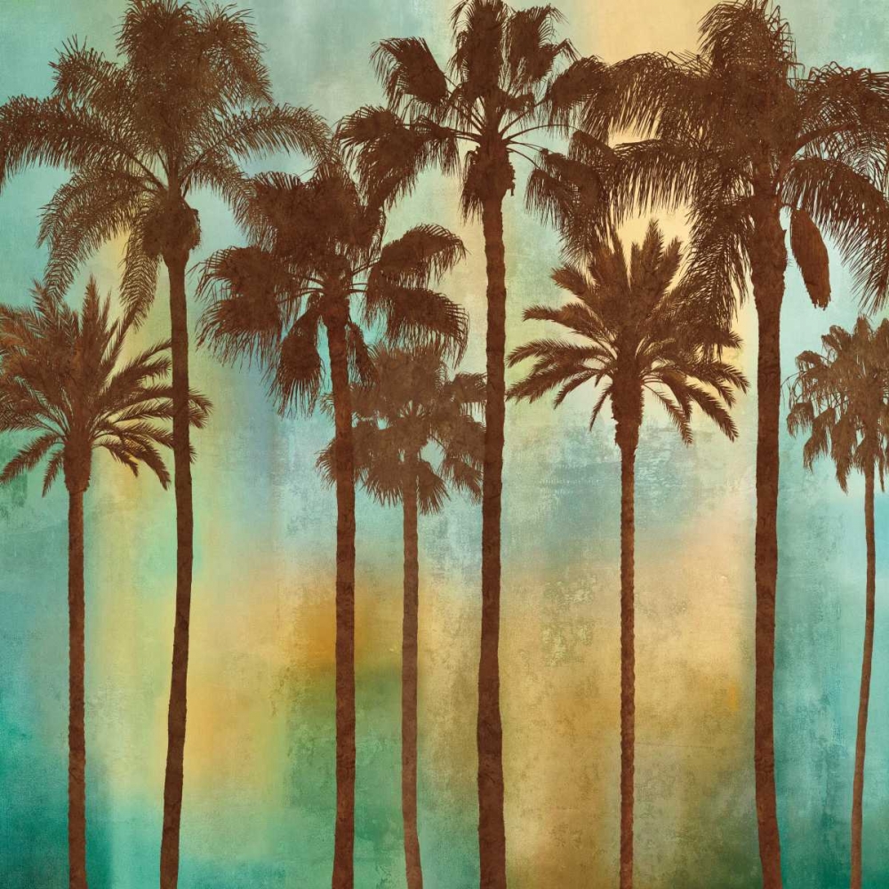 Aqua Palms I art print by John Seba for $57.95 CAD
