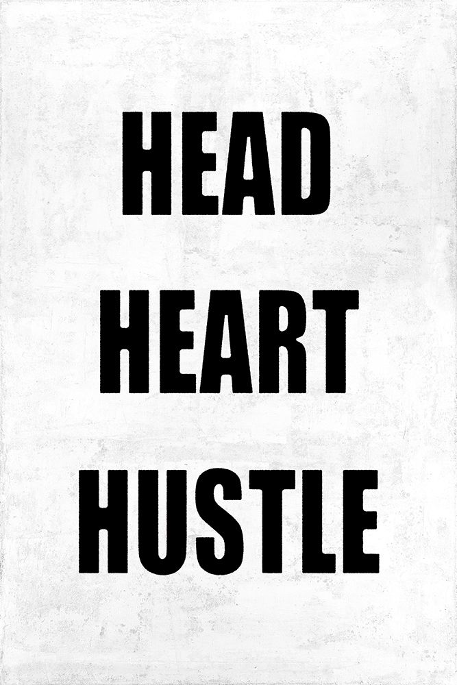 Head Heart Hustle on Gray art print by Jamie MacDowell for $57.95 CAD