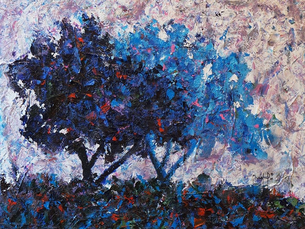 Blue Trees art print by Joseph Marshal Foster for $57.95 CAD