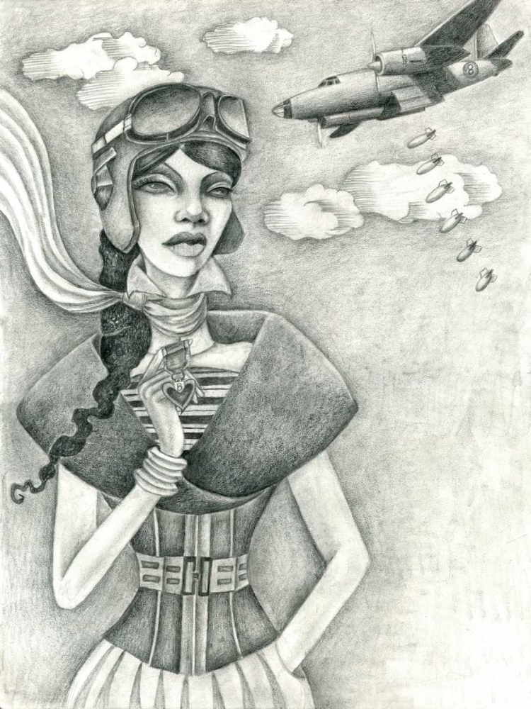The Aviator (Drawing) art print by Jami Goddess for $57.95 CAD
