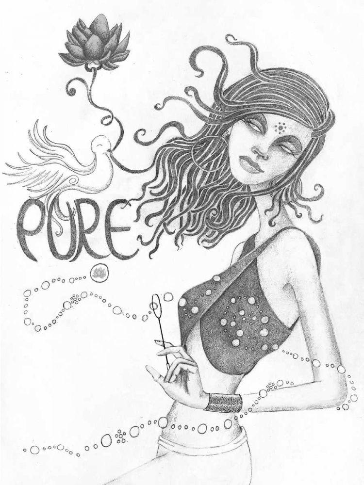Pure (Drawing) art print by Jami Goddess for $57.95 CAD