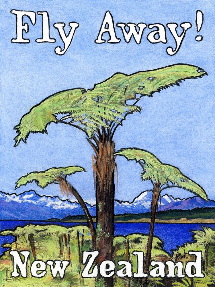 Fly Away! New Zealand art print by Jean Pierre Got for $57.95 CAD