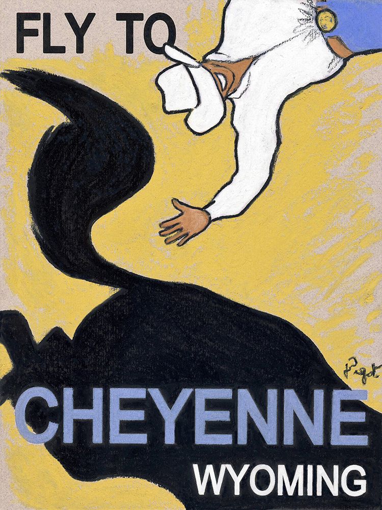 Fly to Cheyenne Wyoming art print by Jean Pierre Got for $57.95 CAD