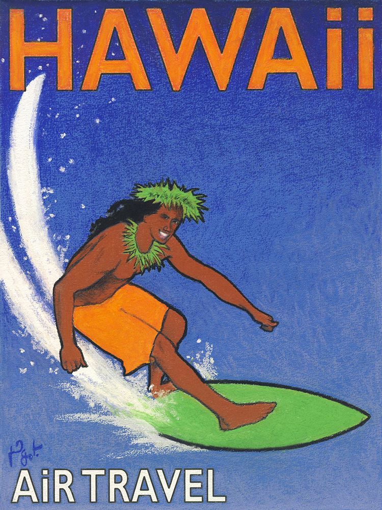 Hawaii Air Travel art print by Jean Pierre Got for $57.95 CAD