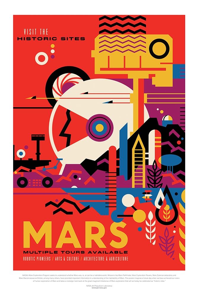 Mars art print by JPL for $57.95 CAD