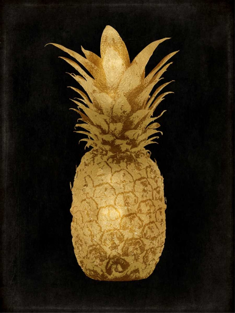 Gold Pineapple on Black I art print by Kate Bennett for $57.95 CAD