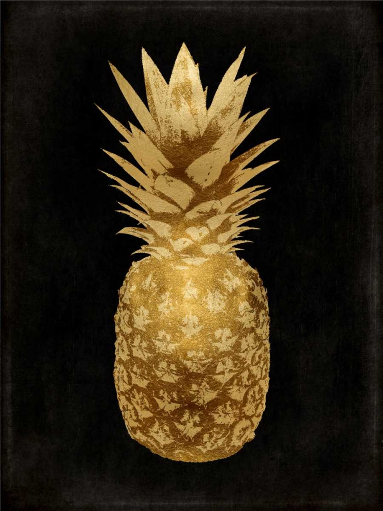 Gold Pineapple on Black II art print by Kate Bennett for $57.95 CAD