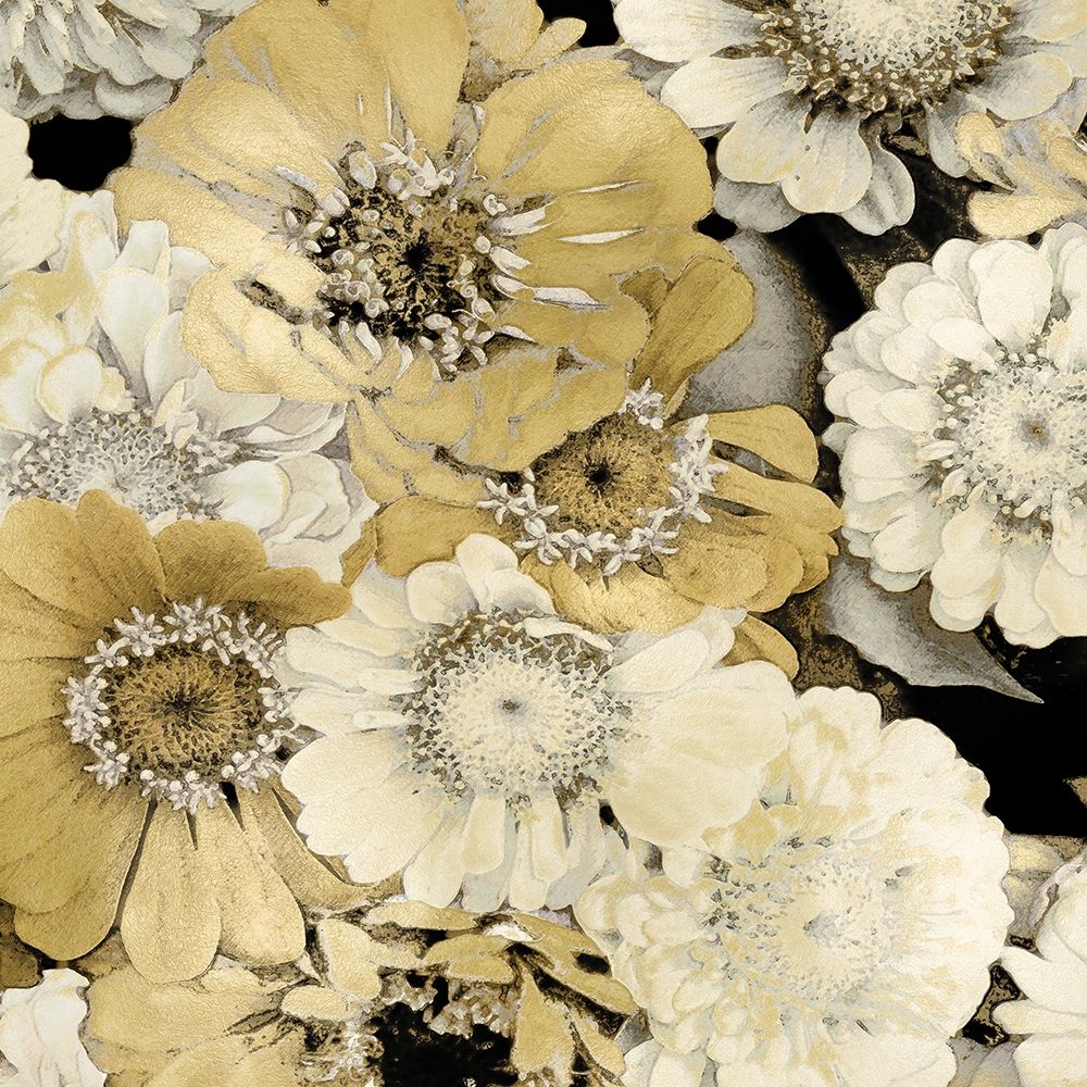 Floral Abundance in Gold II art print by Kate Bennett for $57.95 CAD