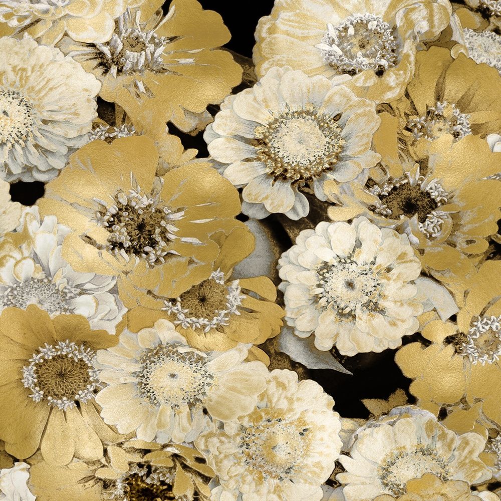 Floral Abundance in Gold IV art print by Kate Bennett for $57.95 CAD