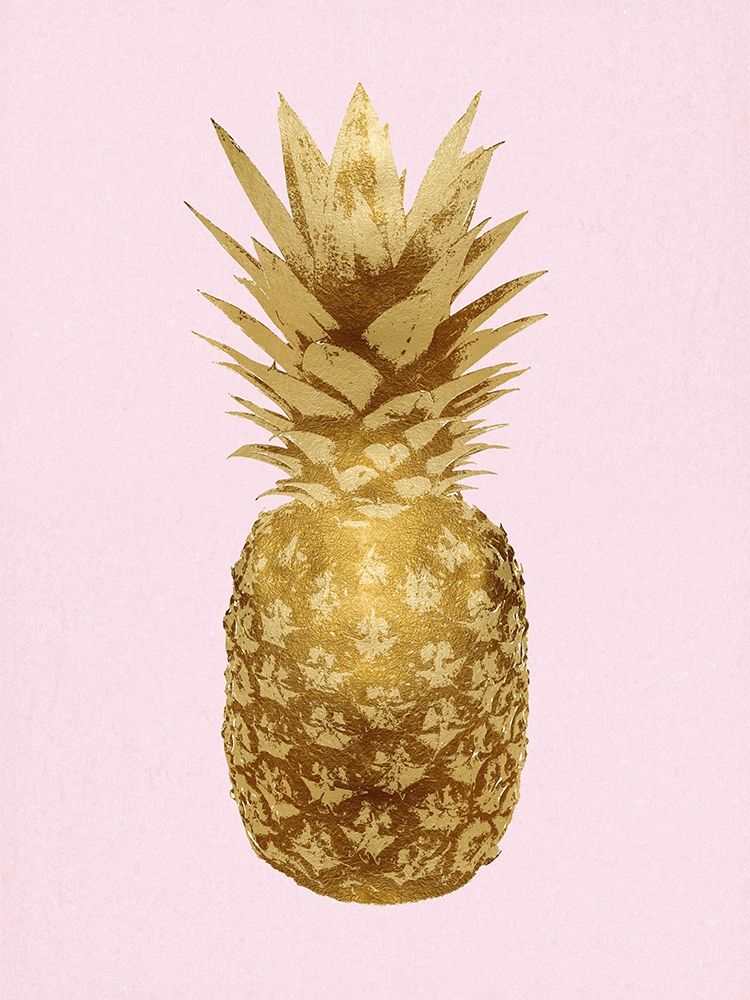 Pineapple Gold on Pink I art print by Kate Bennett for $57.95 CAD