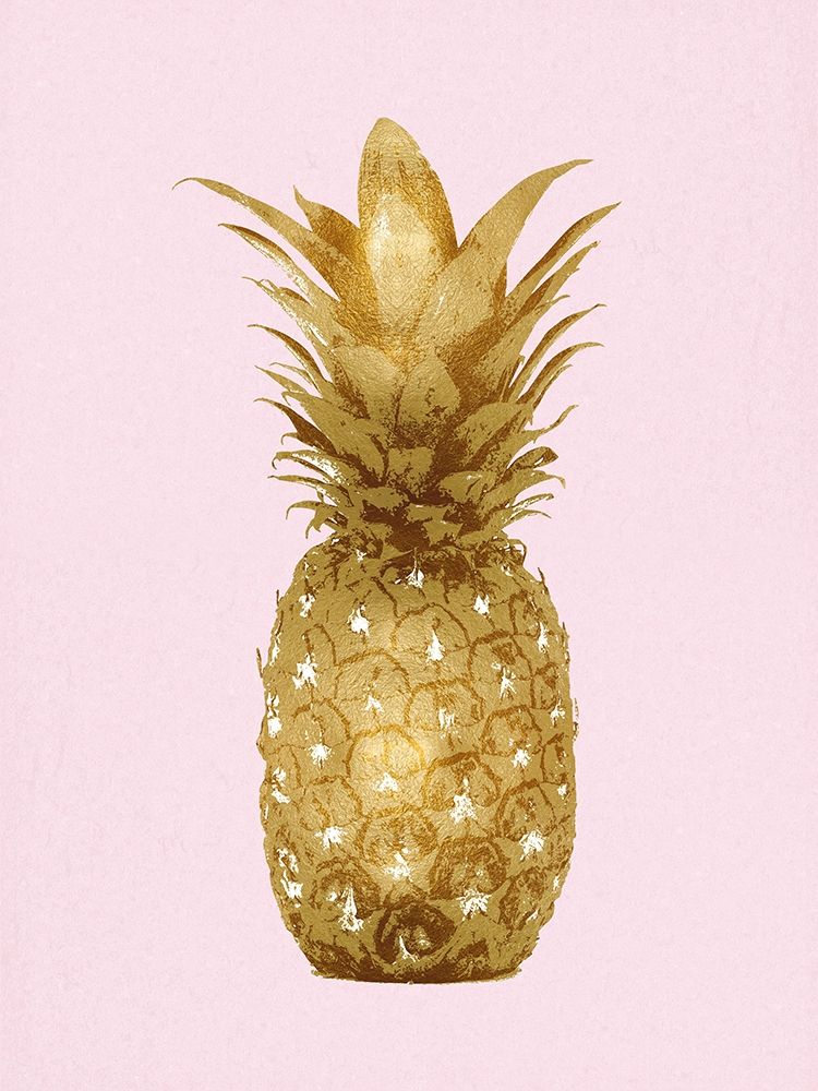 Pineapple Gold on Pink II art print by Kate Bennett for $57.95 CAD