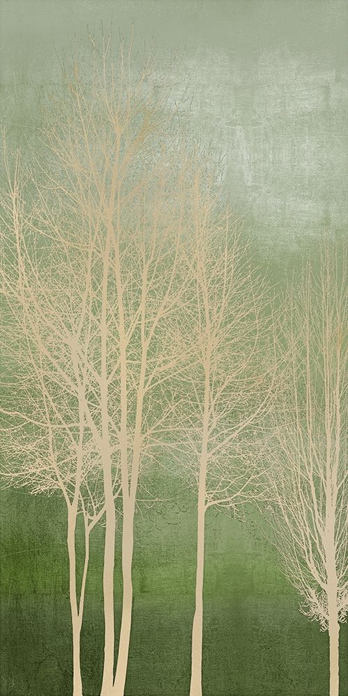 Trees on Green Panel I art print by Kate Bennett for $57.95 CAD