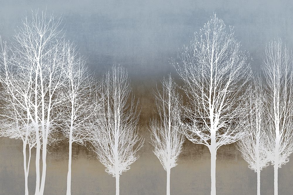 Trees on Brown and Blue art print by Kate Bennett for $57.95 CAD