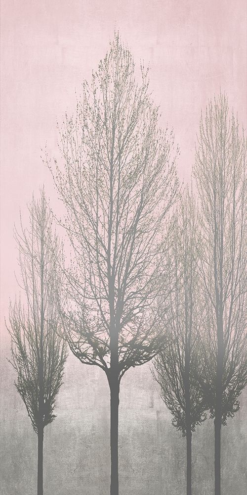 Gray Trees on Pink Panel II art print by Kate Bennett for $57.95 CAD
