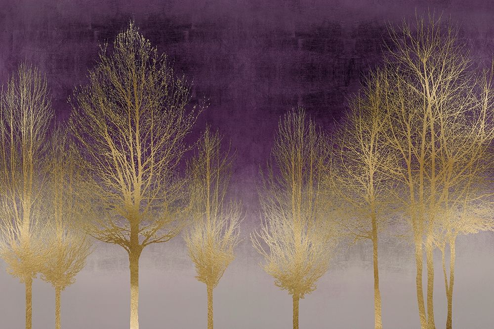 Gold Forest on Purple art print by Kate Bennett for $57.95 CAD