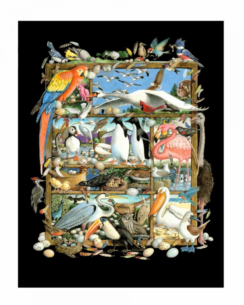 Shadowbox Hunt -Birds of a Fea art print by Laura Seeley for $57.95 CAD
