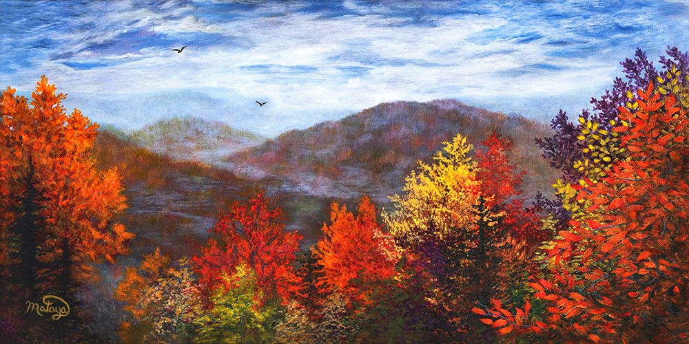 Blue Ridge Autumn art print by Linda Sullivan Mataya for $57.95 CAD