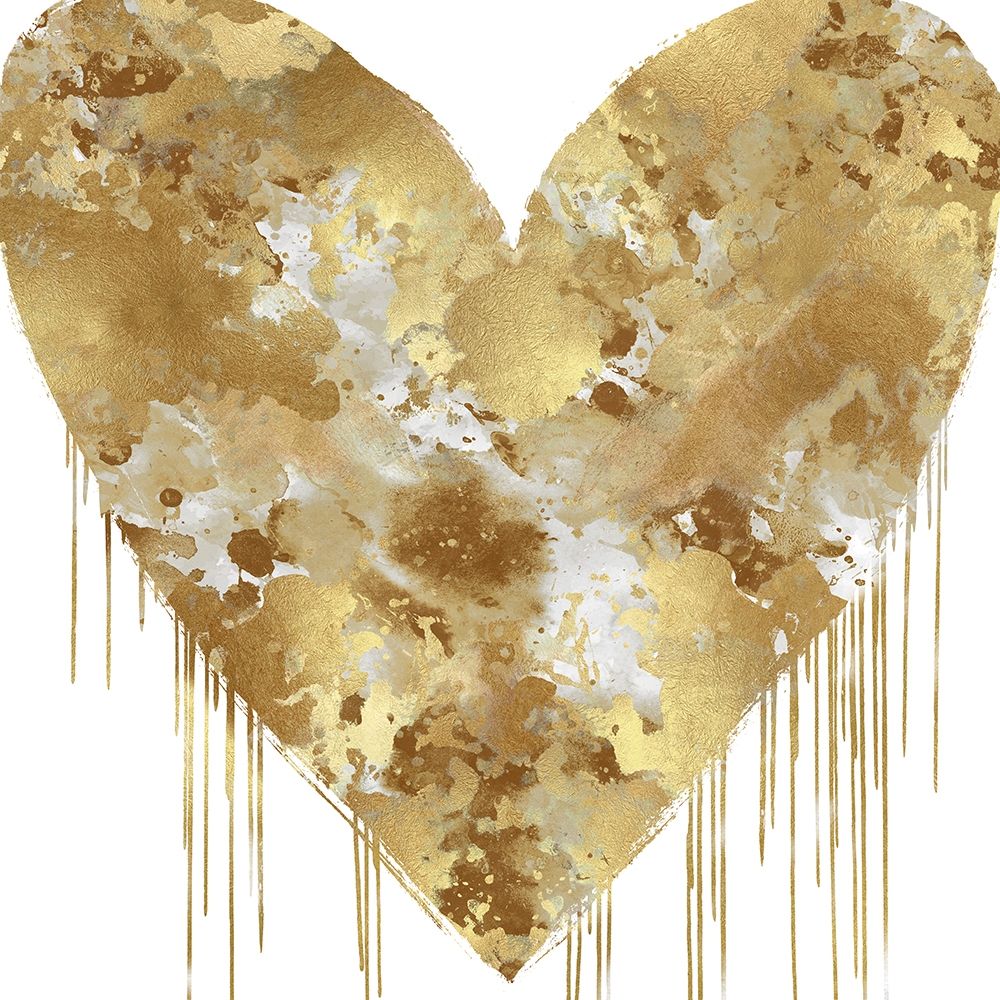 Big Hearted Gold and White art print by Lindsay Rodgers for $57.95 CAD